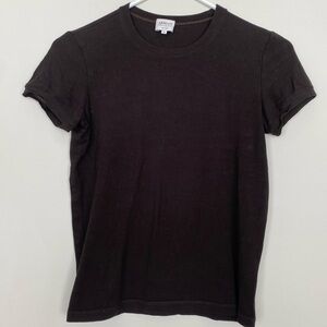 ARMANI Collezioni dark brown designer t-shirt. Made in Italy. Size 8